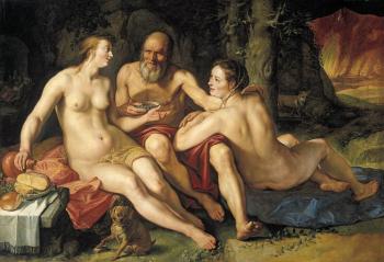Hendrick Goltzius : Lot and his Daughters